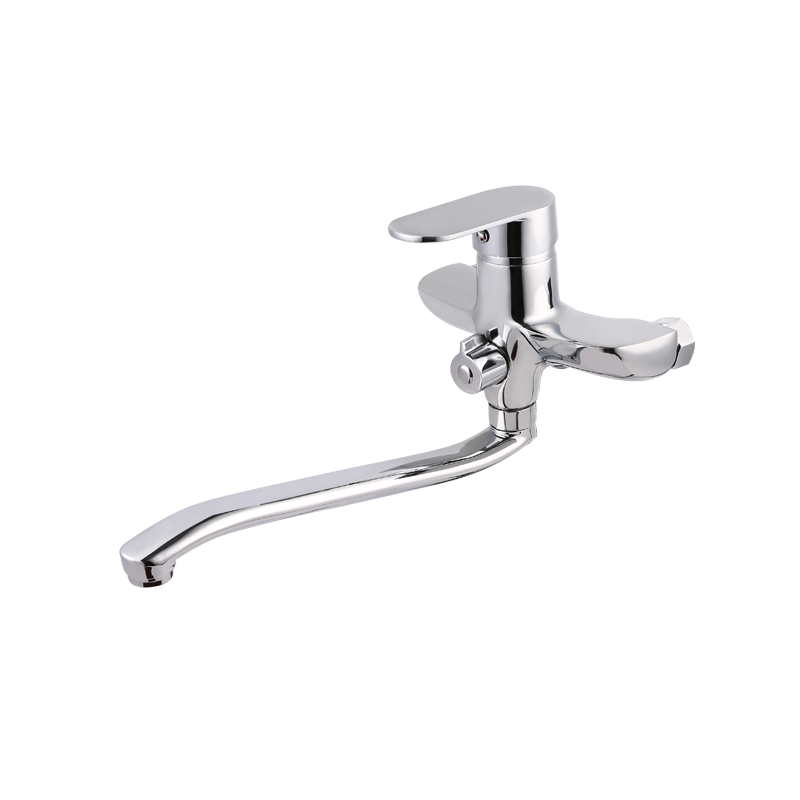 Flat top diverter triplex - two round handles - elbow shower faucet