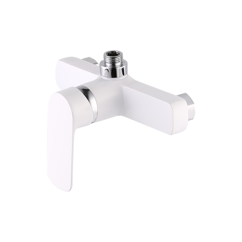 White bath triplex set of faucet