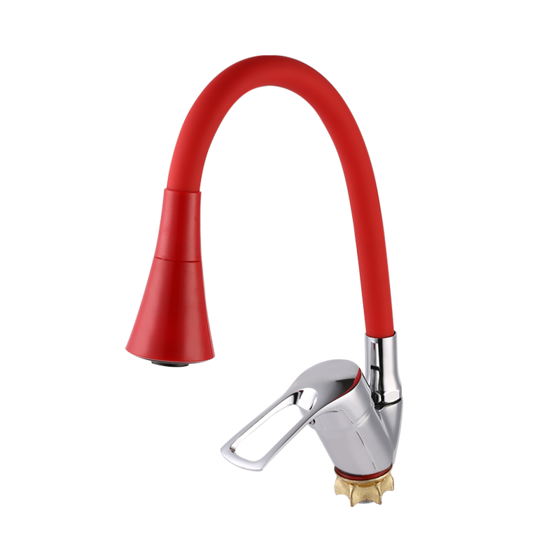 Hollow fishtail red umbrella head washbasin faucet