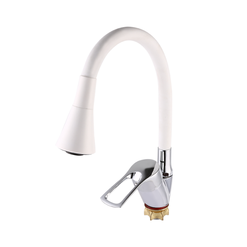 Hollow fishtail white umbrella head washbasin faucet