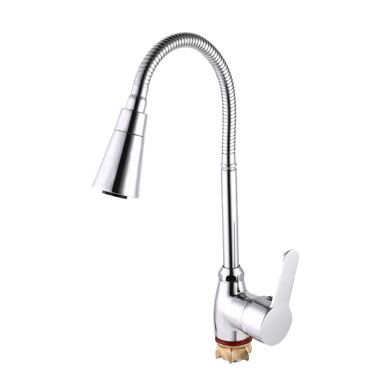 Tee with toe and semi-plated umbrella head washbasin faucet