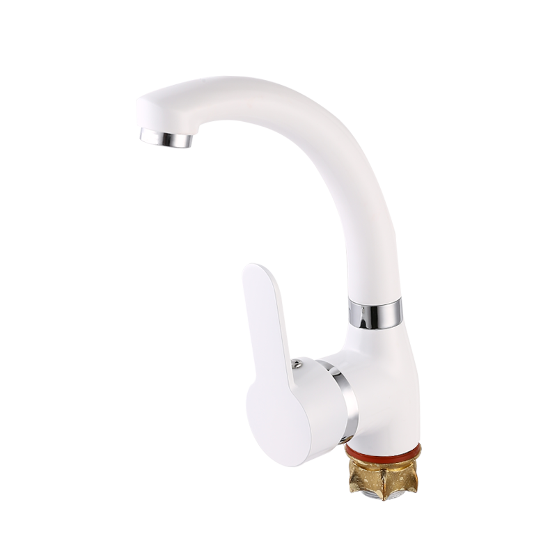Tee with toe C5 white lacquer vegetable basin faucet