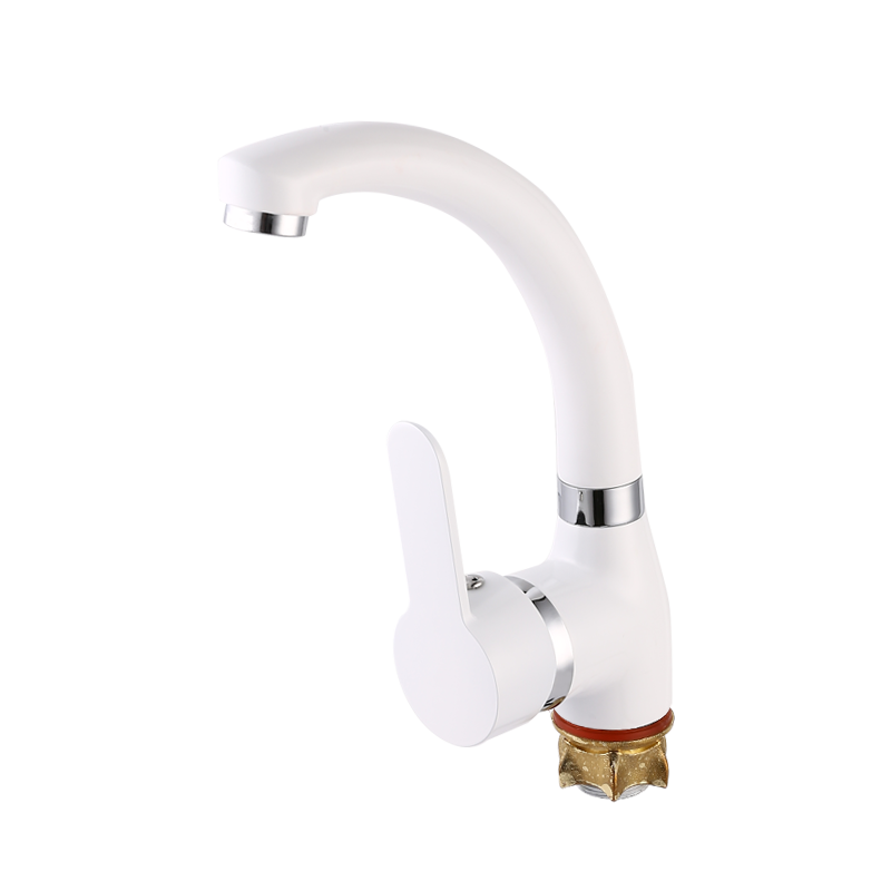 Tee with toe C5 white lacquer vegetable basin faucet