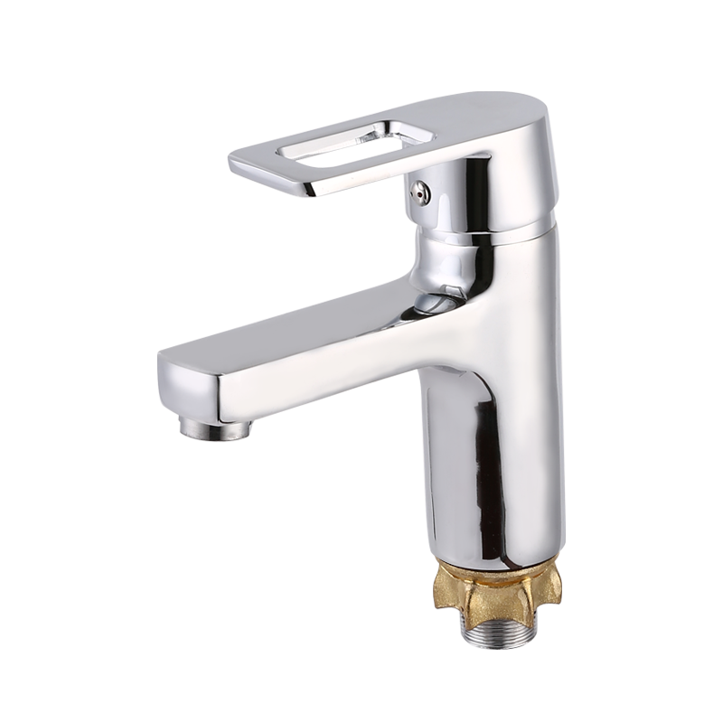 Single hollow lock with square foot and round hole single lever faucet
