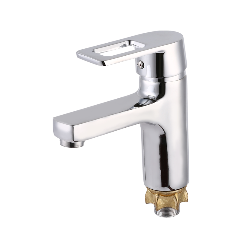Single hollow lock with square foot and round hole single lever faucet