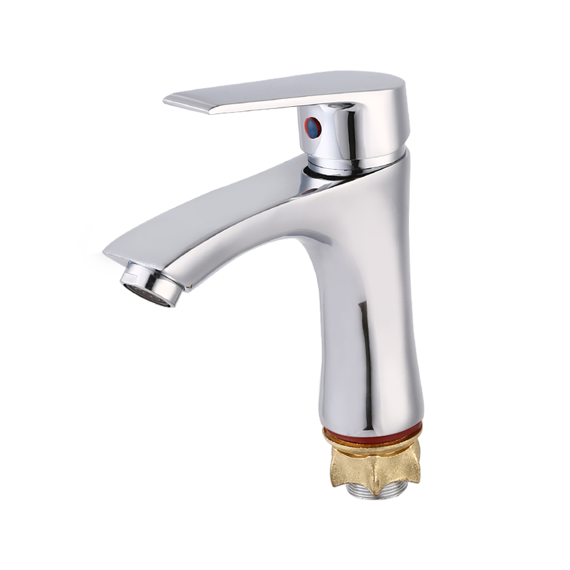 With foot nameka handle single hole faucet