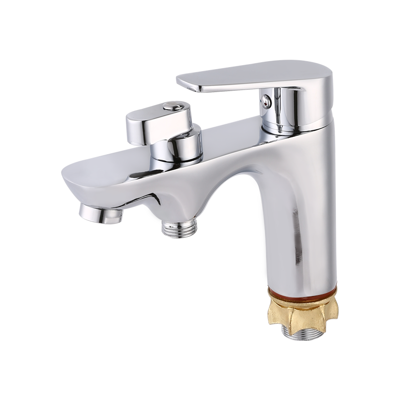 Small flat fruit diverter with feet single hole faucet